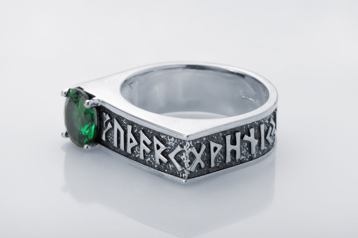 Bague Futhark et Runes — Argent 925