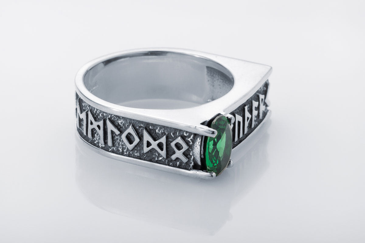 Bague Futhark et Runes — Argent 925