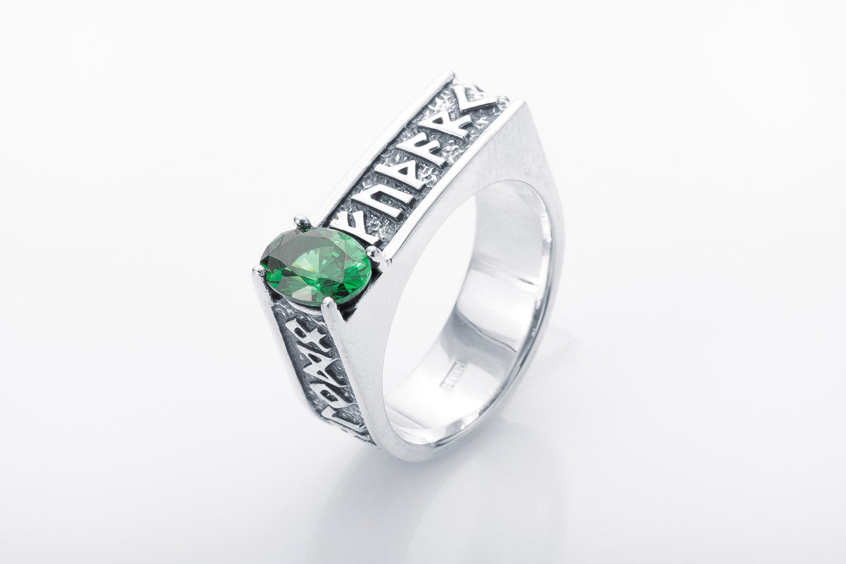 Bague Futhark et Runes — Argent 925