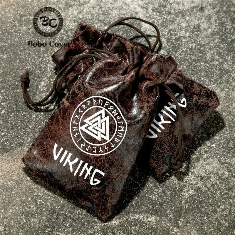Sac d'emballage de bijoux en cuir - Viking Héritage
