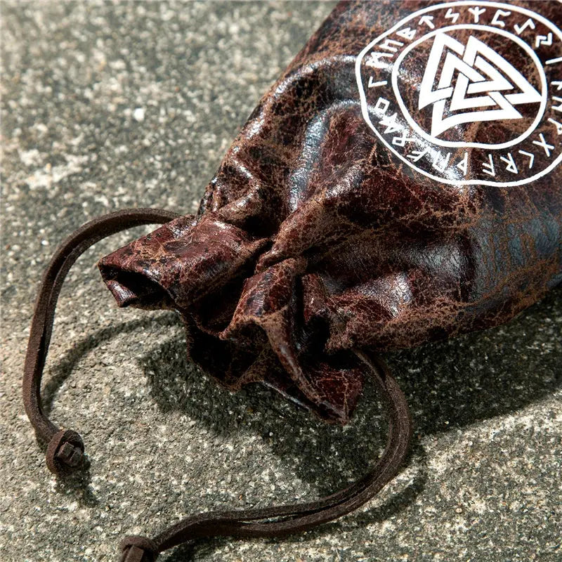 Sac d'emballage de bijoux en cuir - Viking Héritage