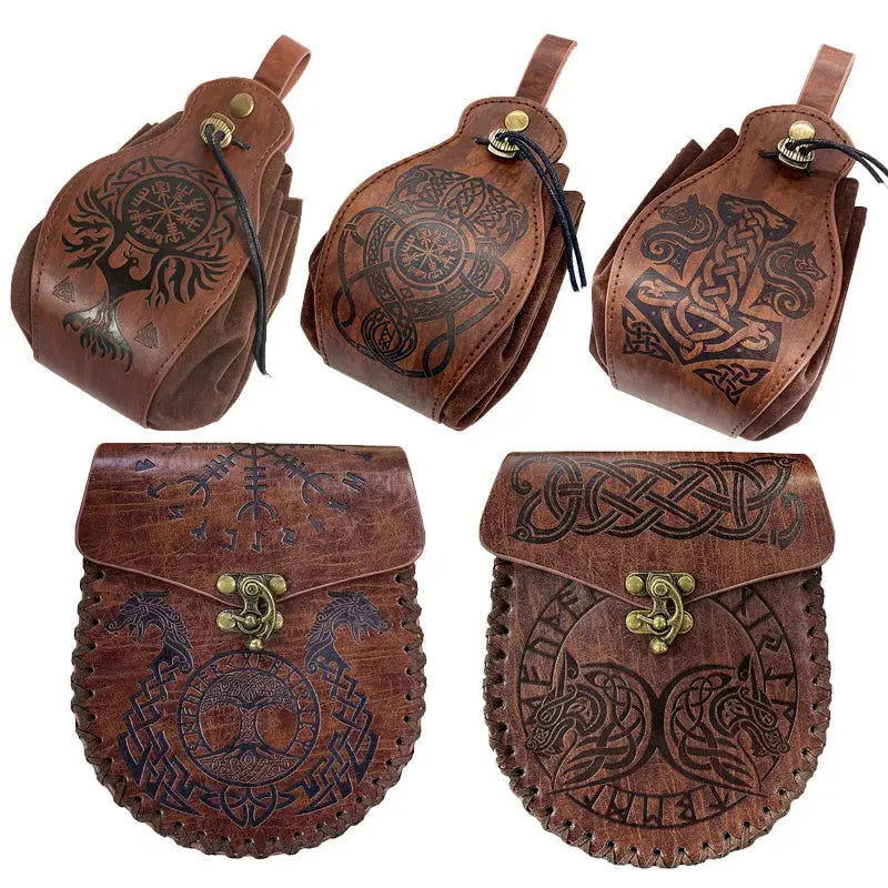 Pochette Ceinture Médiévale Viking – Similicuir, Cordon Ajustable – Pour GN, Cosplay, Ou Usage Quotidien - 11