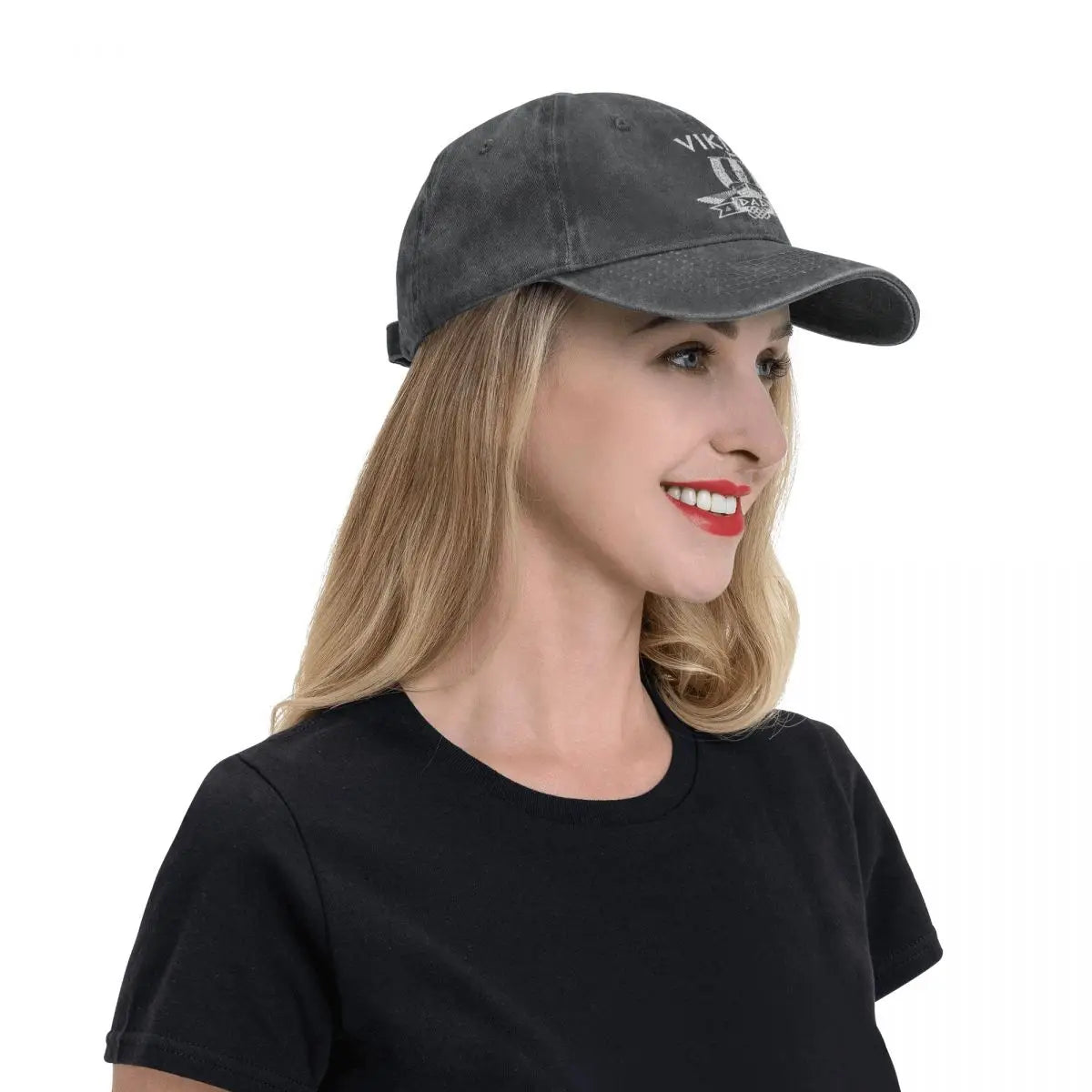 Casquette Viking Dad en jean délavé femme
