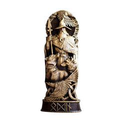 Plaque Murale Métal Dieu Odin Viking – 30x20 Cm – Déco Mythologie Nordique