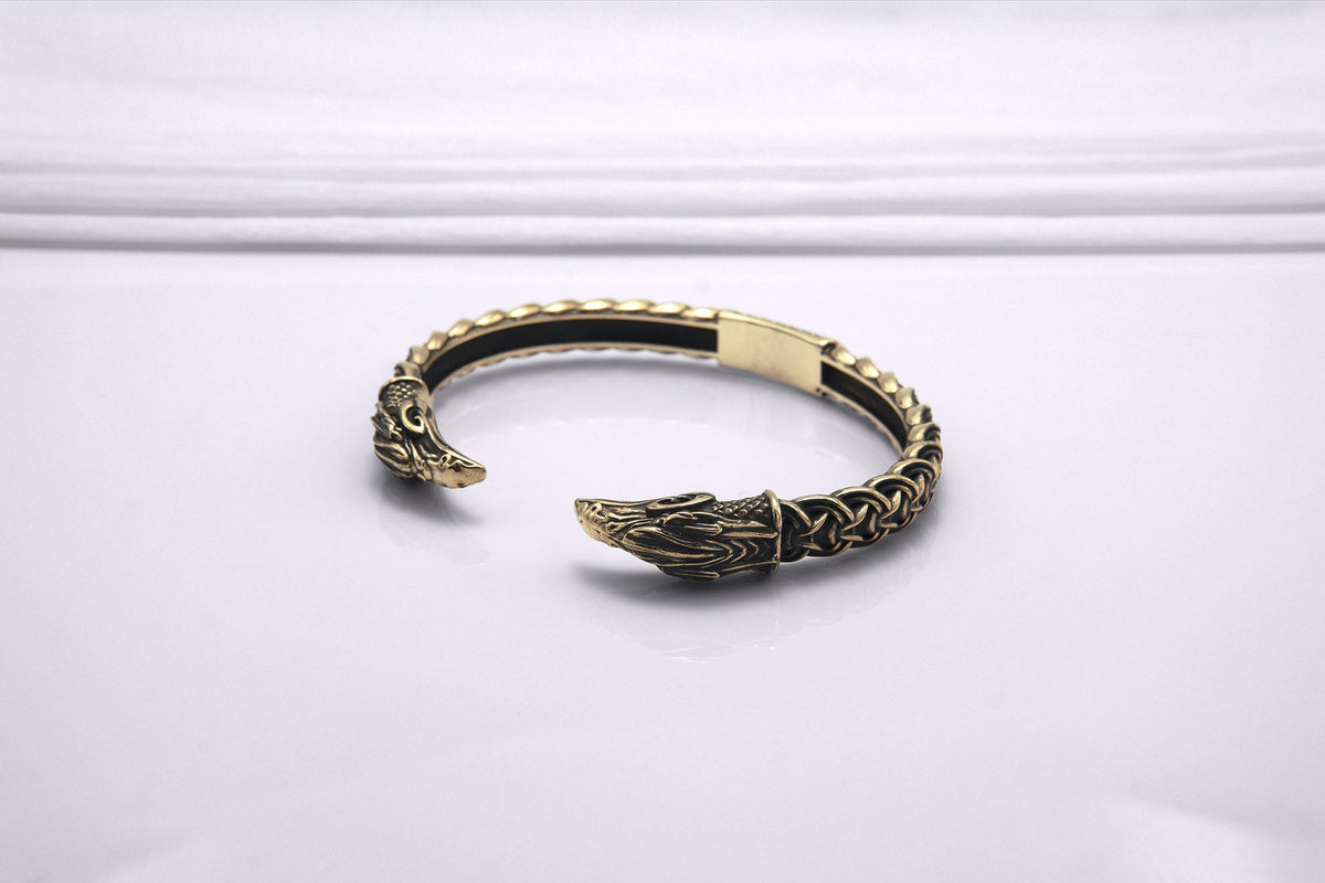 Bracelet Odin et Corbeaux — Bronze