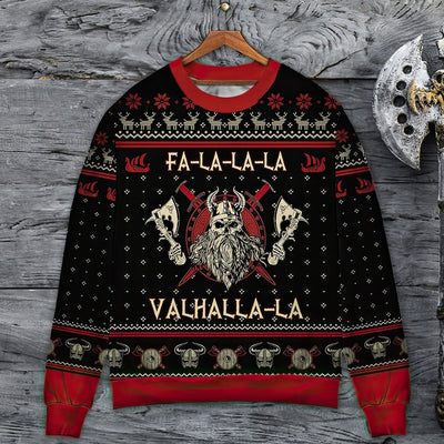 Pull de Noël moche Viking Valhalla