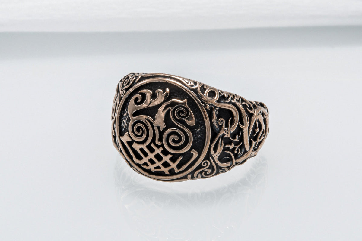 Bague Sleipnir et Style Urnes — Bronze