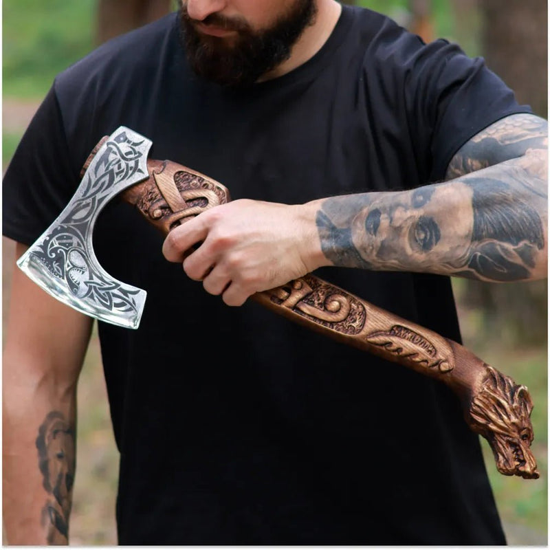 Hache De Combat Nordique Scandinave Et Skyrim, Arme De Hache De Combat Magiques 19800068 Hache De Combat Nordique Scandinave Et Skyrim, Arme De Hache De Combat Magiques 19800068
