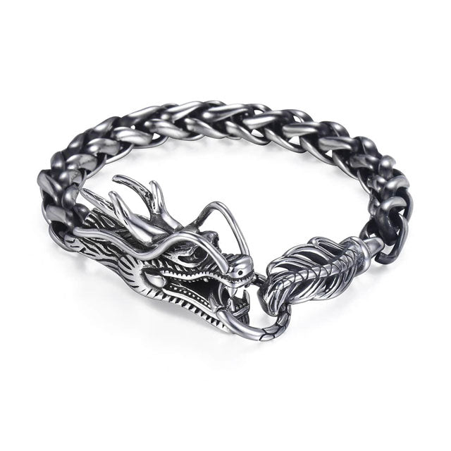 Bracelet Dragon Acier Pour Homme | Viking Héritage