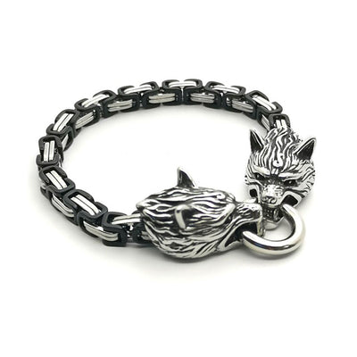 Bracelet Loup Viking Geri Et Freki | Viking Héritage