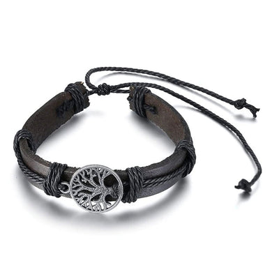 Bracelet Arbre De Vie Cuir | Viking Héritage