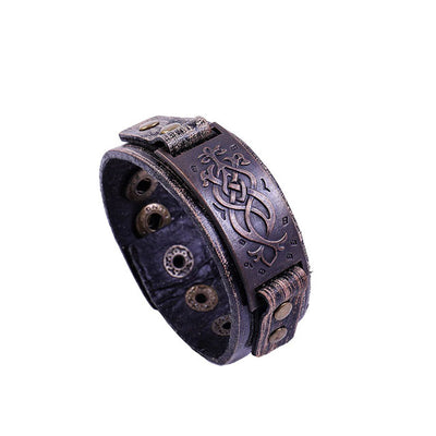 Bracelet Viking En Cuir Pour Homme | Viking Héritage