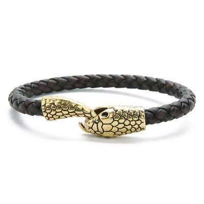 Bracelet Serpent En Cuir | Viking Héritage