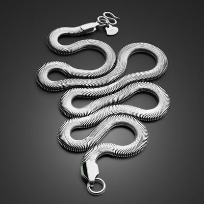 Collier Maille Serpent Argent | Viking Héritage