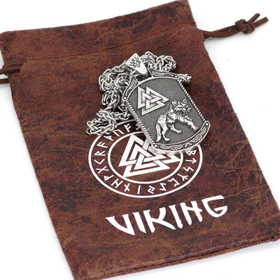 Pendentif Loup Fenrir - Valknut | Viking Héritage