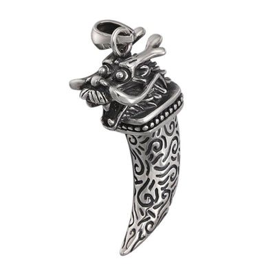 Collier Tête De Dragon Viking (Argent) | Viking Héritage