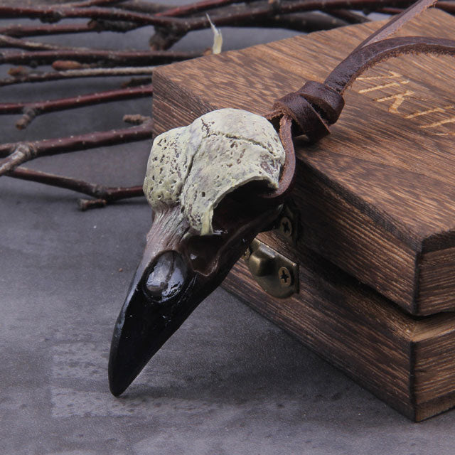 Collier Crâne de Corbeau | Viking Héritage